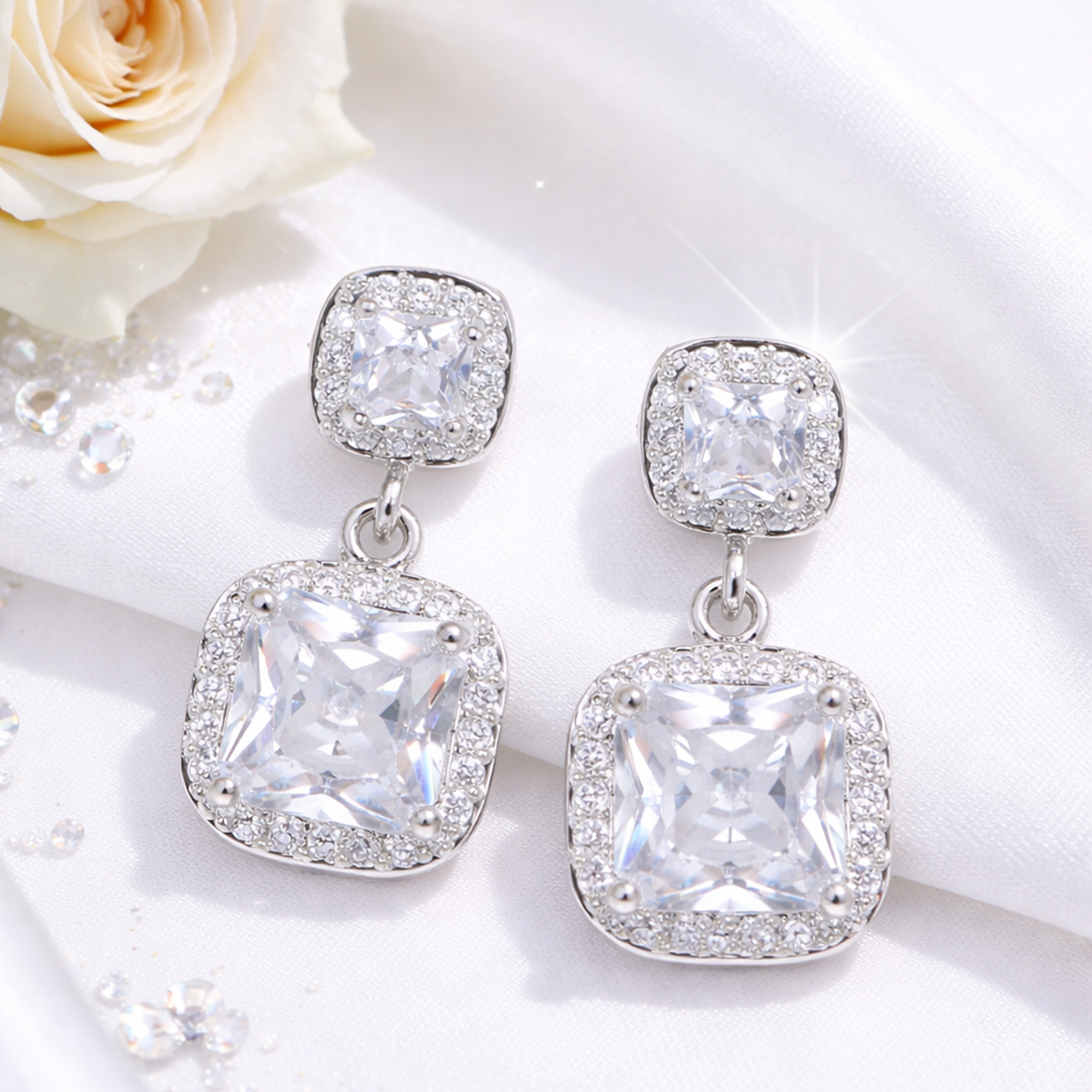 blue diamond earrings - macksyra